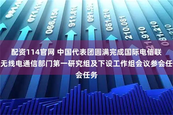 配资114官网 中国代表团圆满完成国际电信联盟无线电通信部门第一研究组及下设工作组会议参会任务