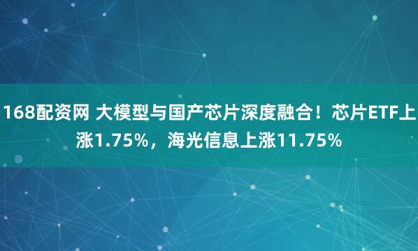 168配资网 大模型与国产芯片深度融合！芯片ETF上涨1.75%，海光信息上涨11.75%