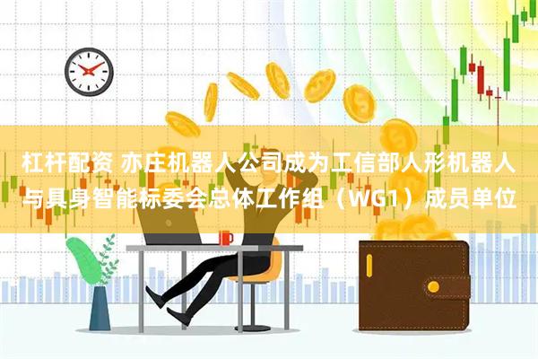 杠杆配资 亦庄机器人公司成为工信部人形机器人与具身智能标委会总体工作组（WG1）成员单位